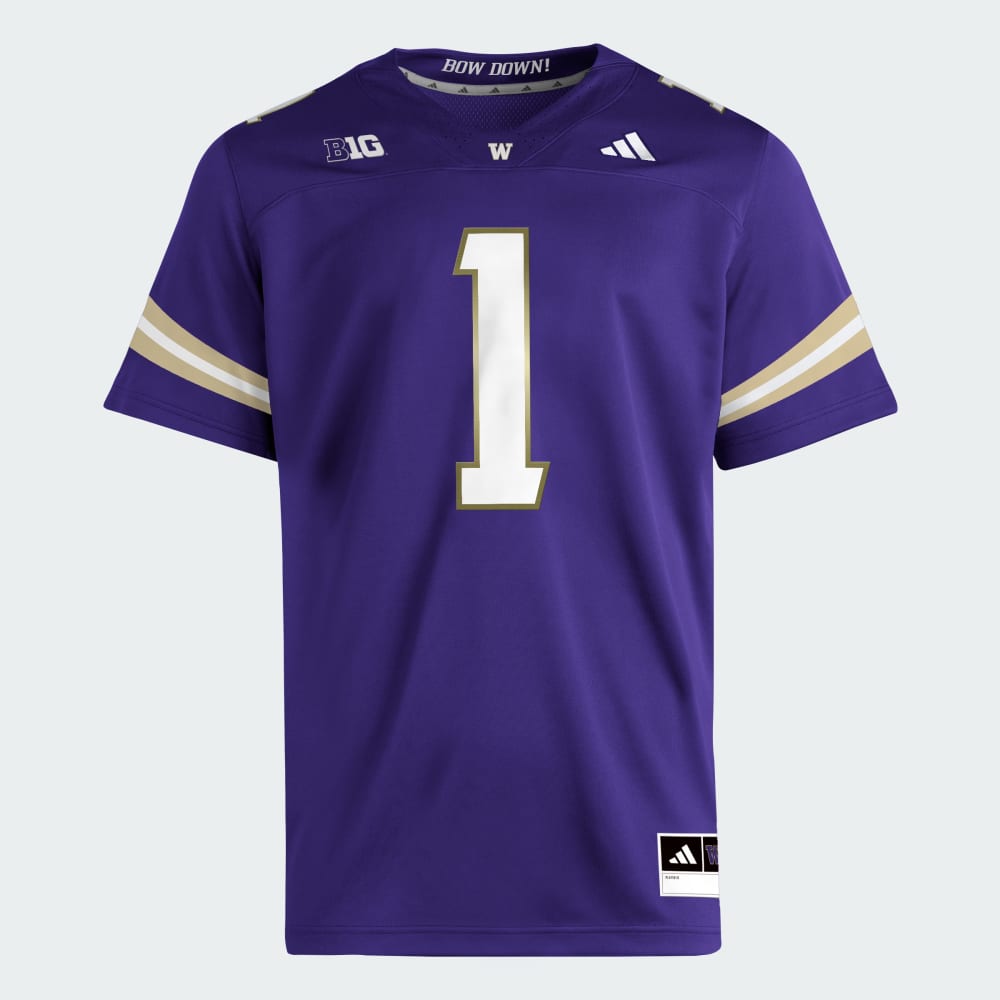 

Джерси Adidas Washington Huskies Premier Home Football Jersey, цвет Collegiate Purple/White/Team Sand/Ncaa-Wtn-6va