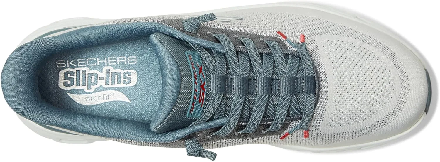 Мужские кроссовки Skechers Arch Fit Glide-Step Pro Hands Free Slip-in Trainers, синий/светло-серый — фото 2