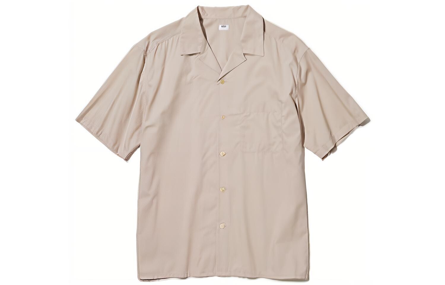 

Рубашка мужская бежевая Uniqlo, бежевый
