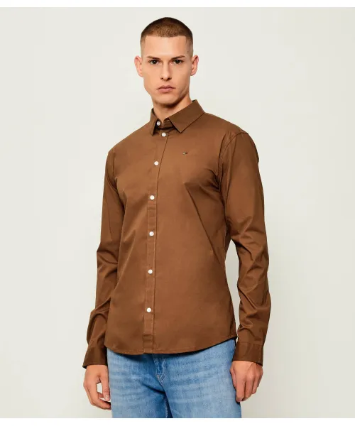 

Рубашка Slim fit Tommy Jeans, коричневый