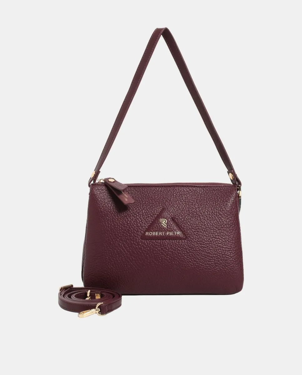 

Сумка через плечо из ПУ с застежкой-молнией и съемной ручкой Robert Pietri, бордовый