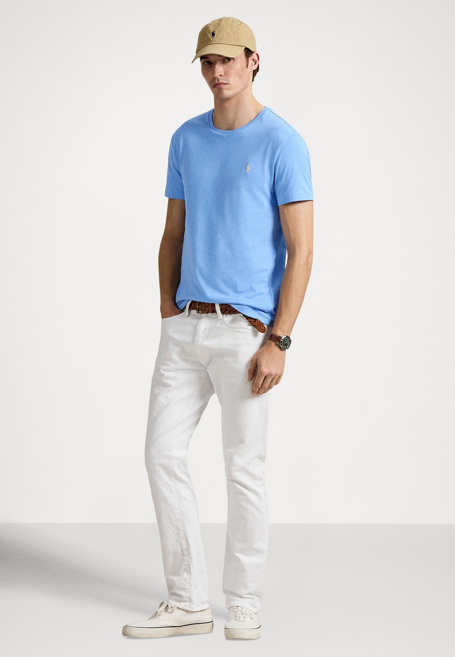 Футболка Polo Ralph Lauren CUSTOM SLIM FIT JERSEY CREWNECK T-SHIRT, Bristol Blue/C1359/Light Blue — фото 2