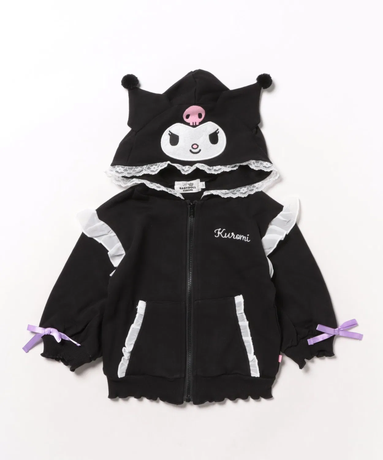 Детская парка с рюшами Sanrio BABYDOLL чёрная — фото 2