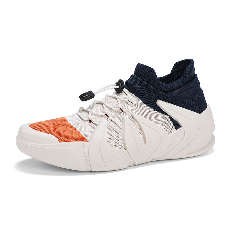 

SHOUBA Мужские бежевые полувысокие повседневные кроссовки с амортизацией, износостойкие, дышащие, цвет Beige