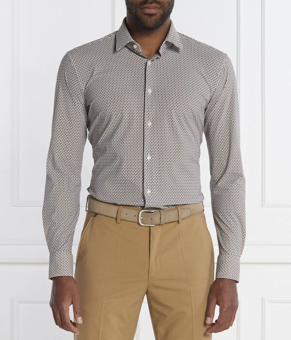 

Рубашка p-hank-s-kent-c1-222 Slim fit Boss, коричневый