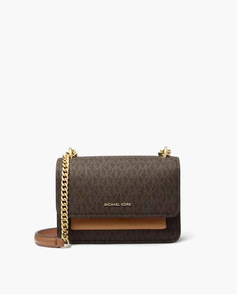 

Женская маленькая сумка-бандо Claire с логотипом Michael Michael Kors, темно-коричневый