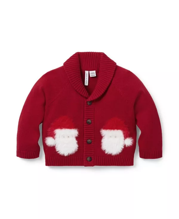 

Детский кардиган Санта-Клауса для мальчиков. Janie And Jack, красный