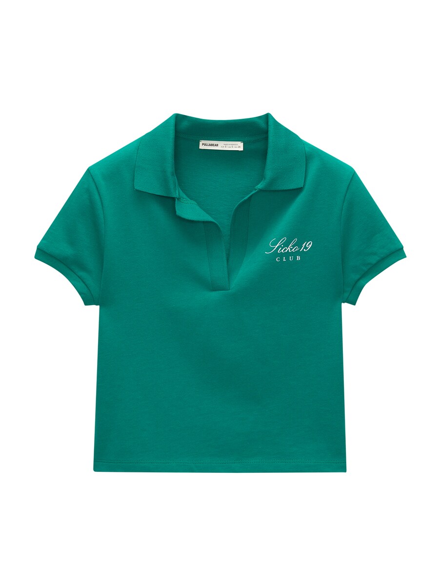 

Рубашка поло Pull&Bear Shirt, изумрудный