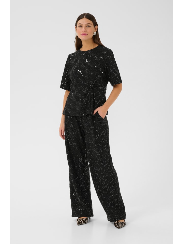 

CULTURE Блузка с короткими рукавами CUtamera Feminine черного цвета