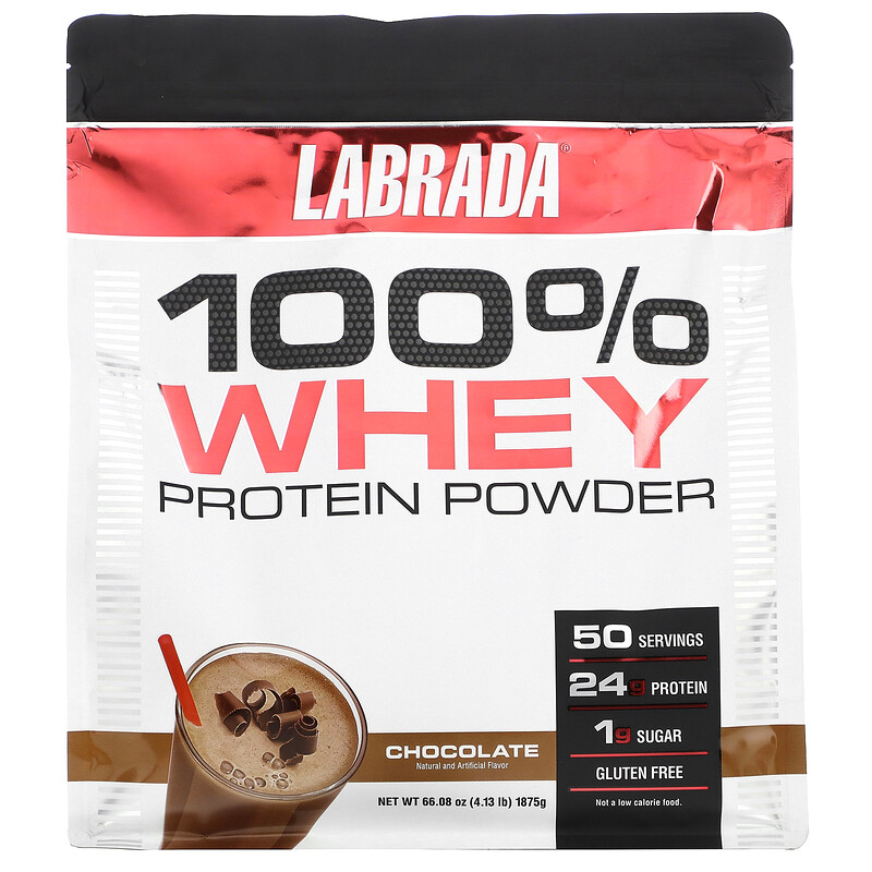 

Labrada Nutrition, Порошок из 100% сывороточного протеина, шоколад, 1875 г (4,13 фунта)