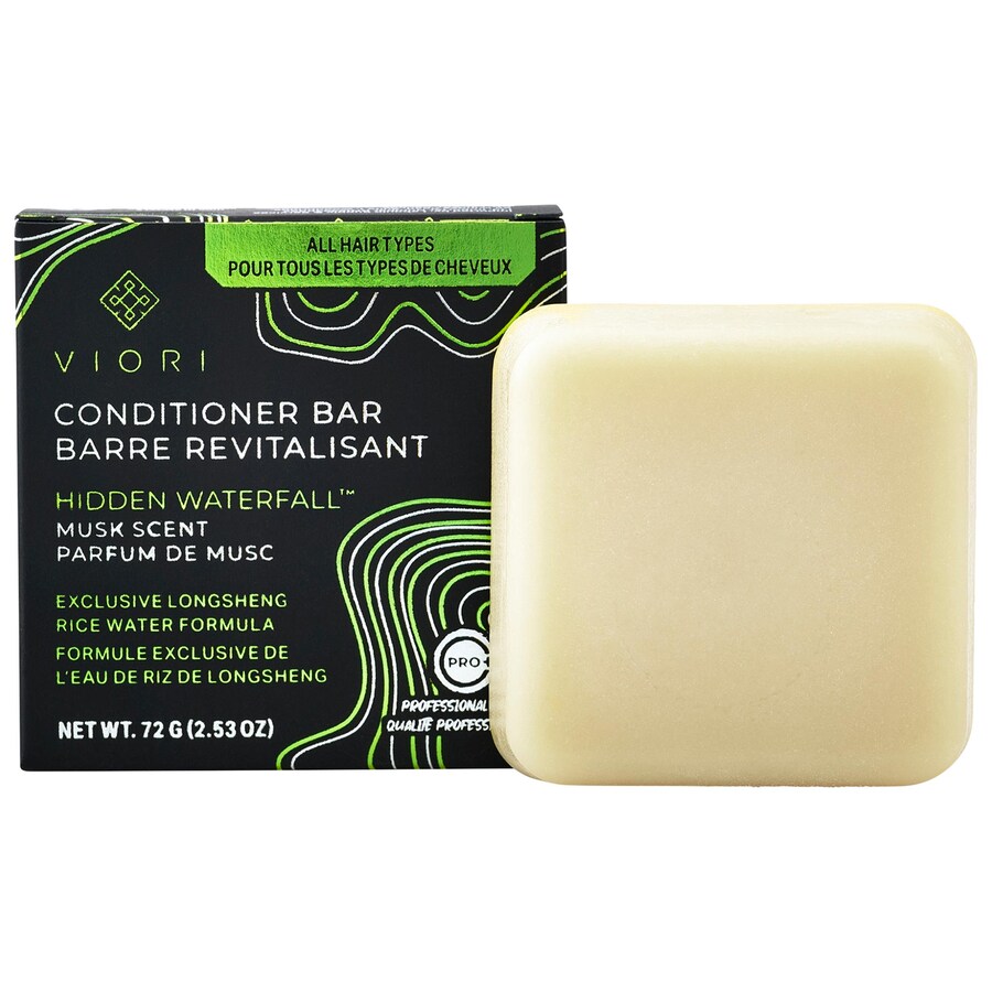 

Твердый кондиционер для волос с добавлением рисовой воды Viori, 2.53 oz /80 g Hidden Waterfall: Strengthening Sweet Musk Rice Water Conditioner Bar