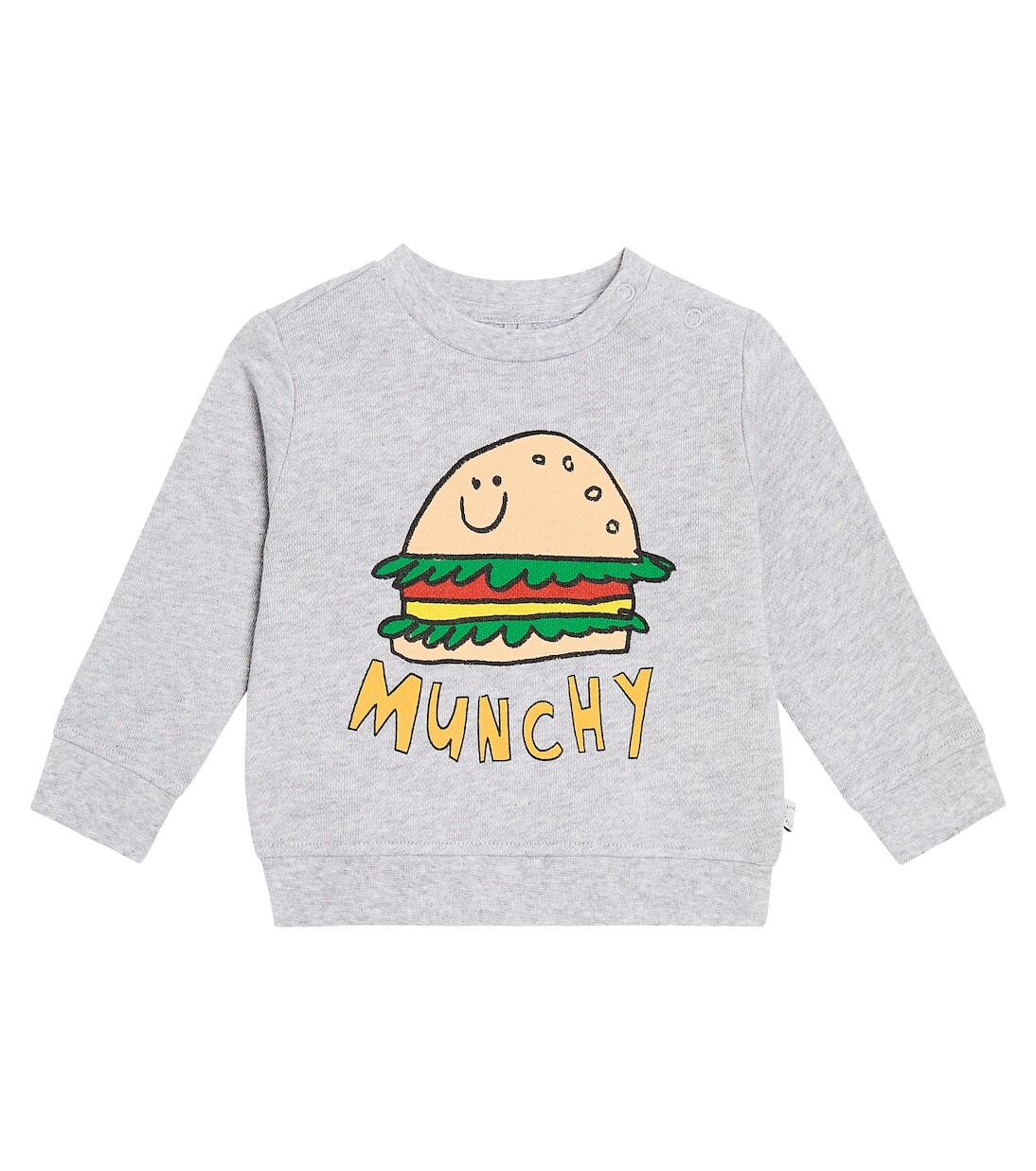 

Толстовка из хлопкового джерси с детским принтом Stella Mccartney Kids, серый