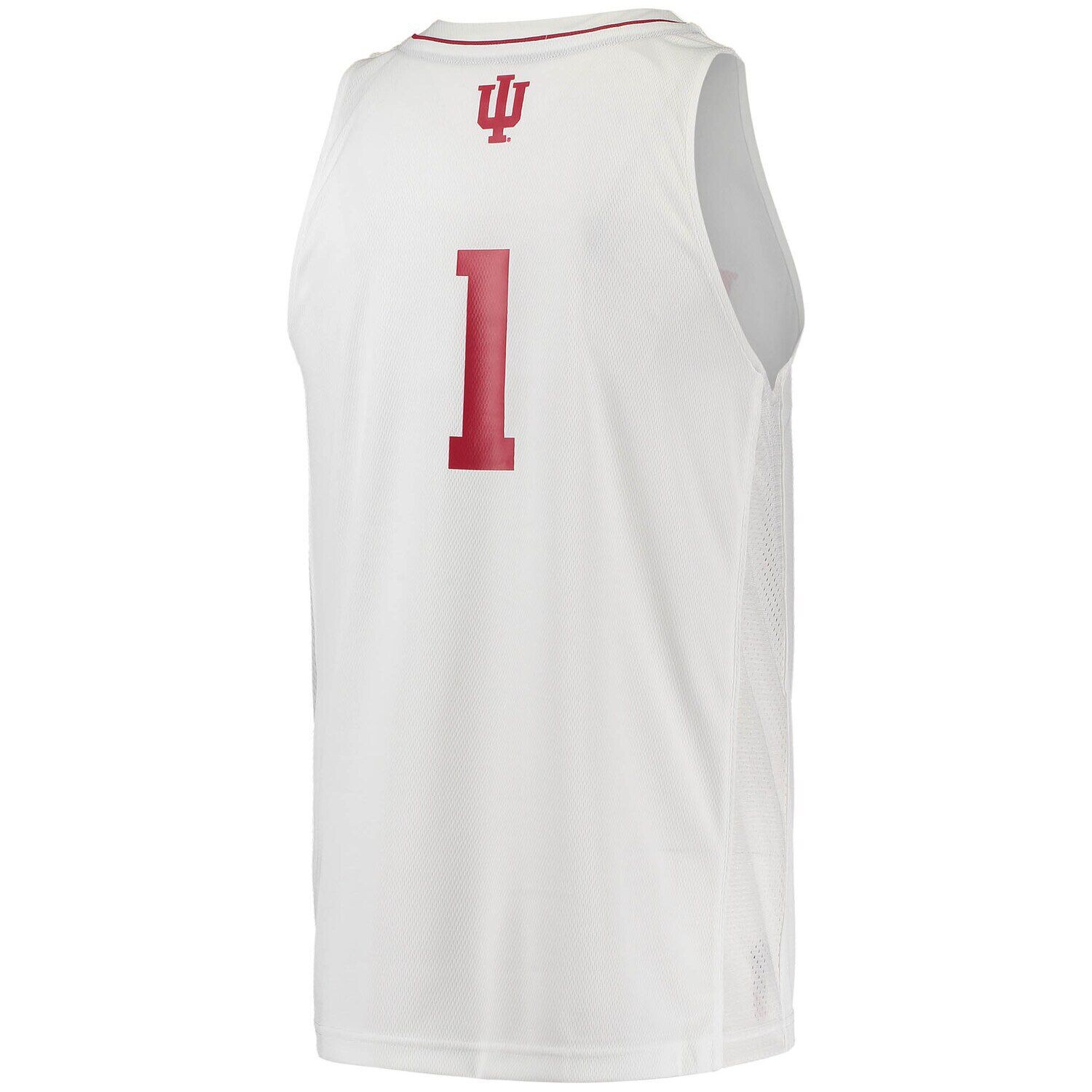 Мужская баскетбольная майка #1 кремового цвета Indiana Hoosiers Swingman Team adidas — фото 3