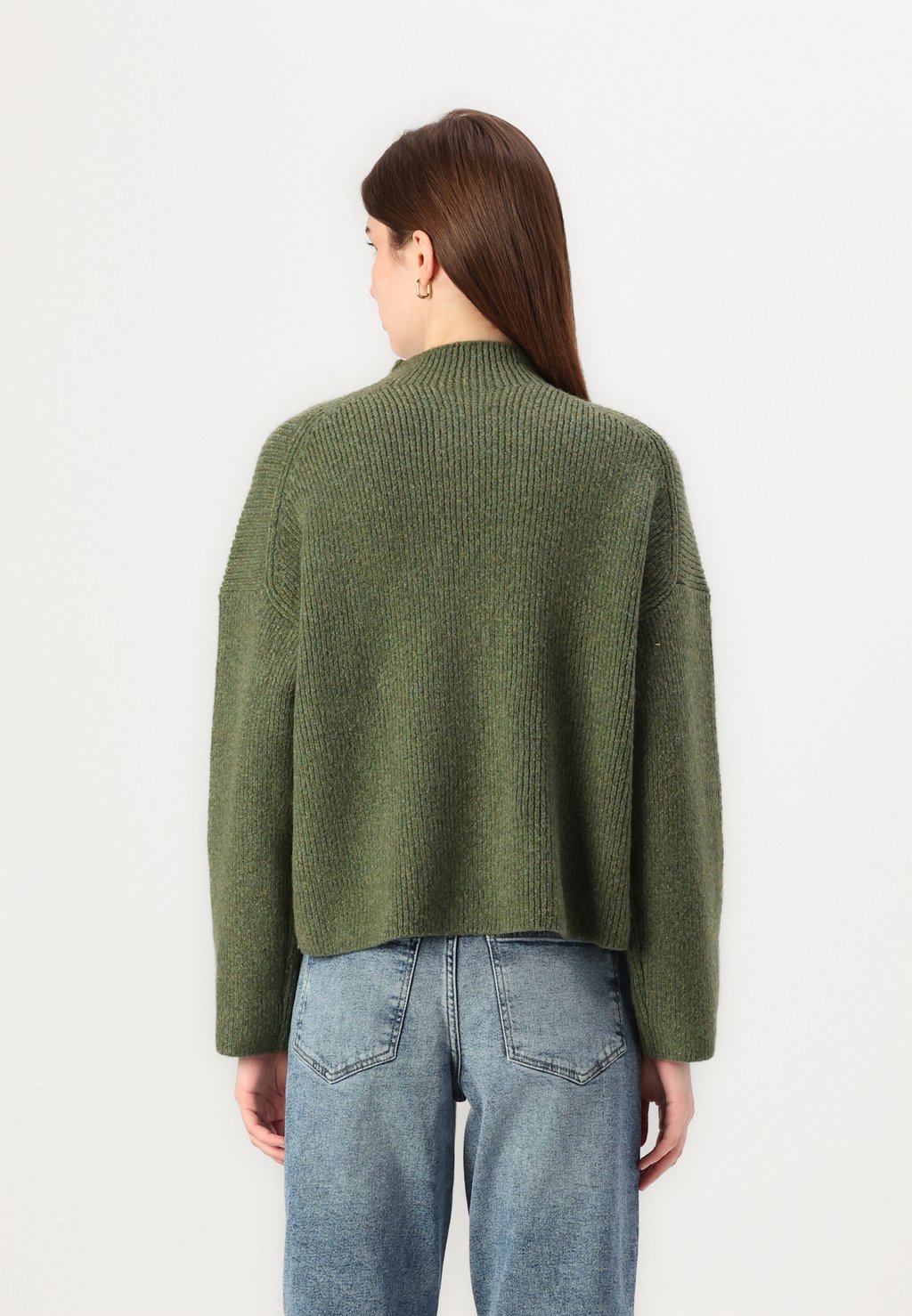 

Джемпер EASY FUNNEL NECK Abercrombie & Fitch, хаки