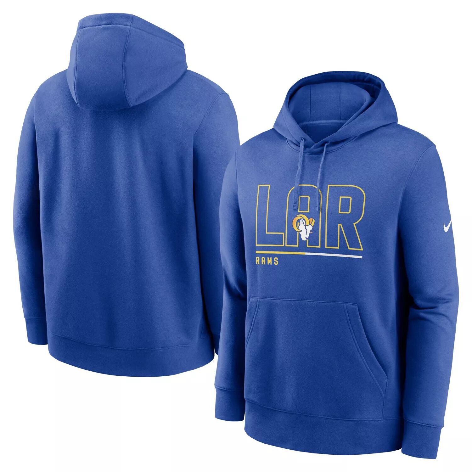 

Мужской флисовый пуловер с капюшоном Royal Los Angeles Rams City Code Club Nike