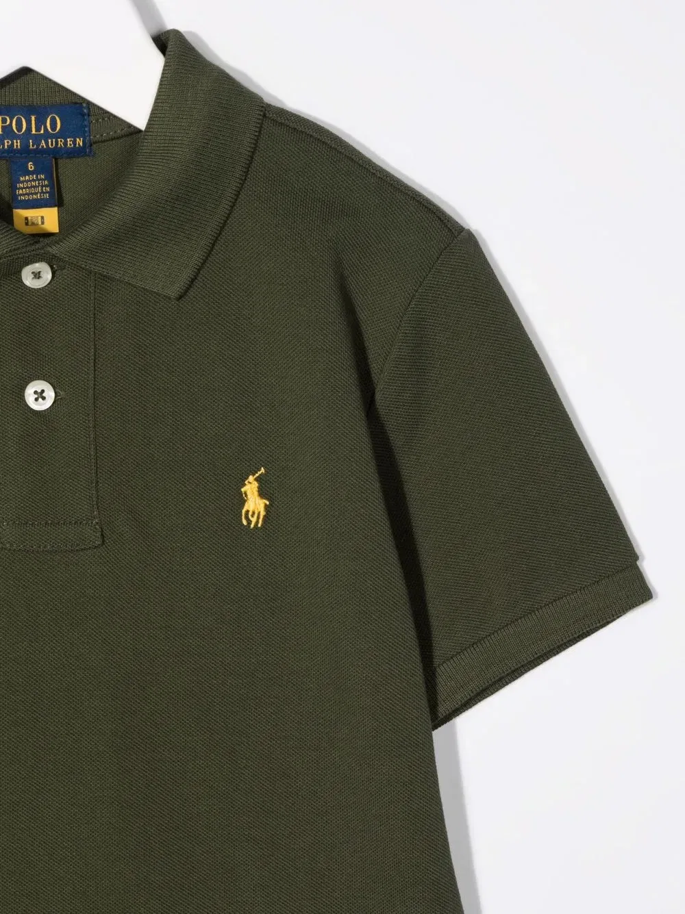 Поло с вышитым логотипом Polo Ralph Lauren Kids, черный — фото 3