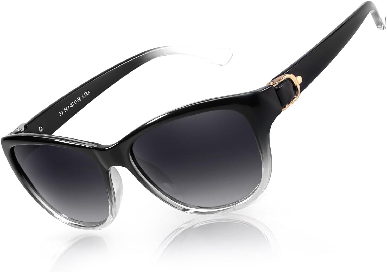 

Поляризованные солнцезащитные очки LVIOE для женщин, классические модные солнцезащитные очки с антибликовым покрытием и защитой от УФ-излучения 99,99%, A14 Gradient Black Frame/Grey Polarized Lenses