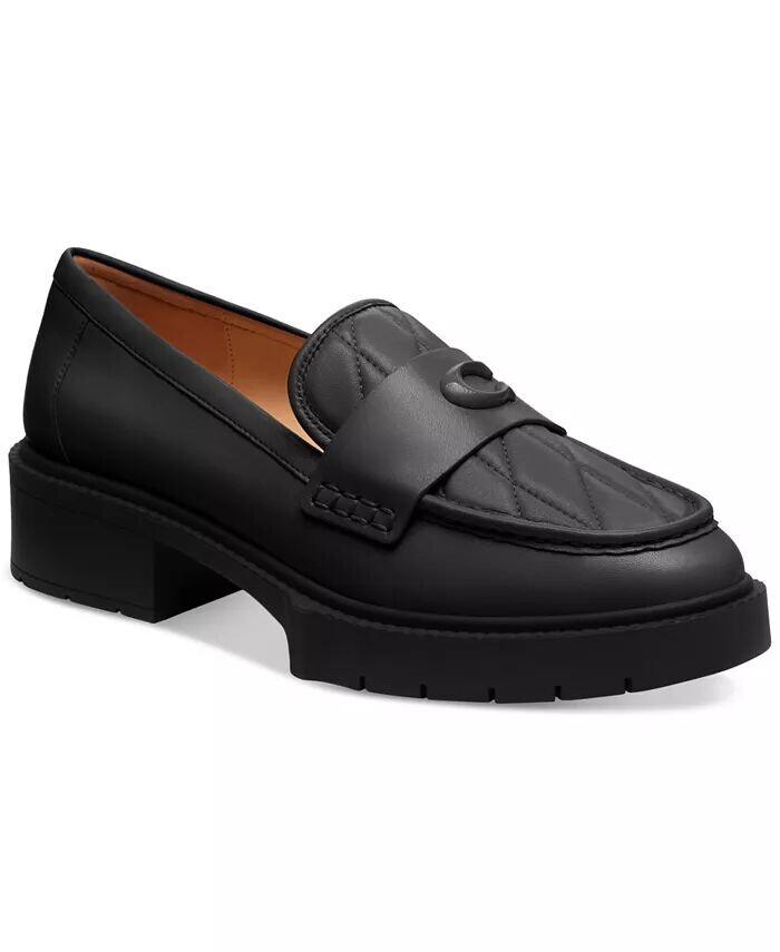 

Женские лоферы Leah на платформе с выступами на подошве COACH, черный