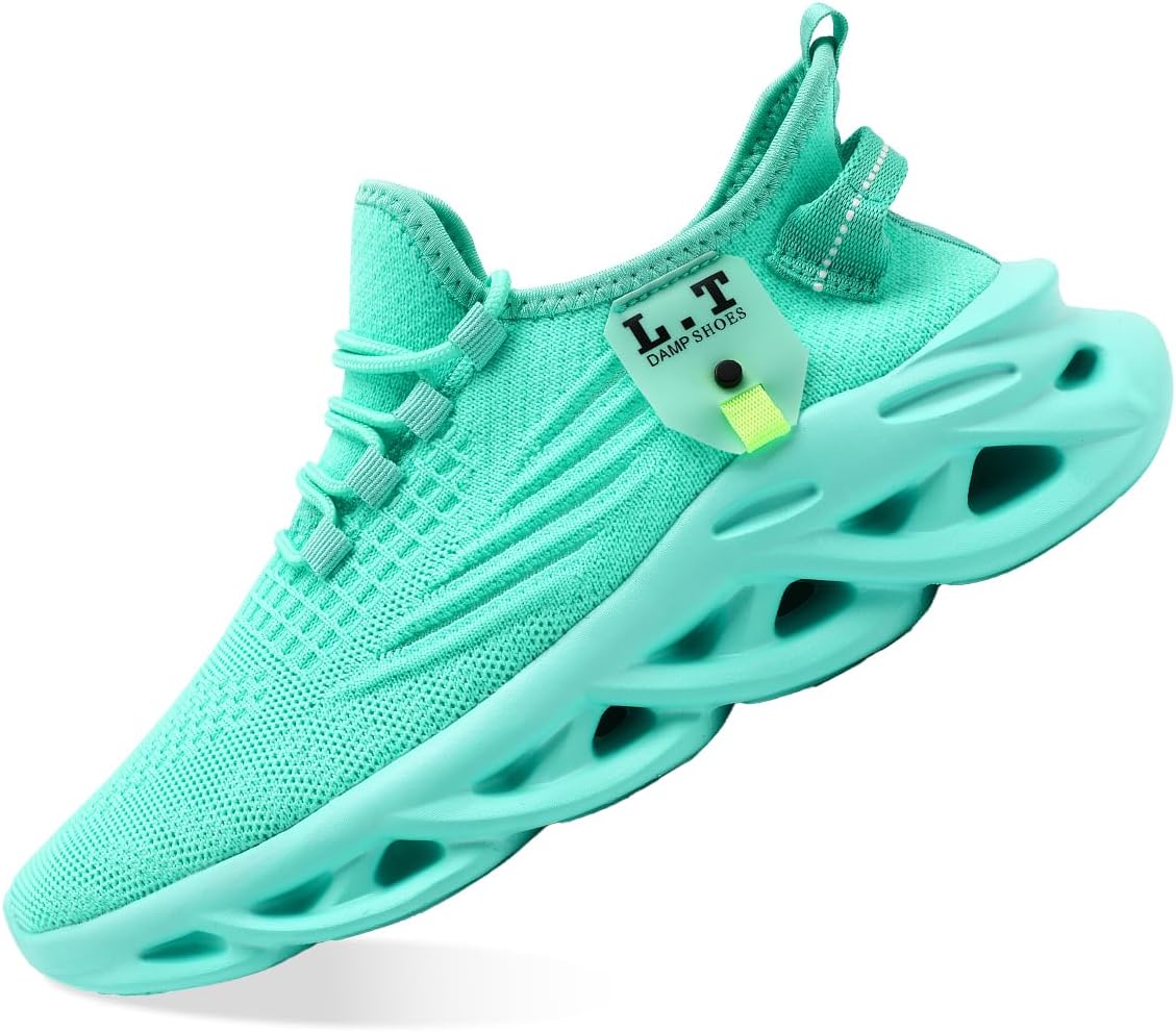 

Мужские кроссовки для бега, тенниса, слипоны для спорта, тренировок и прогулок, противоскользящие, удобные, модные, дышащие Xkowuo, светло-зеленый