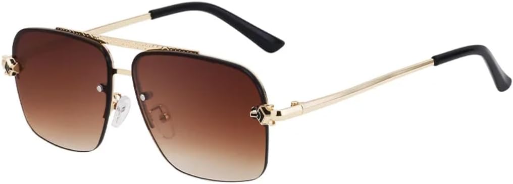 

Солнцезащитные очки для мужчин и женщин - защита UV400 - металлические петли, большая оправа, градиентные линзы, для занятий спортом на открытом воздухе и вождения DSVIGF, Ttyj340-5