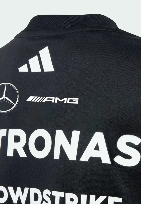 Детская футболка mercedes amg petronas formula one team с принтом, черная. Adidas Originals, Black White — фото 4