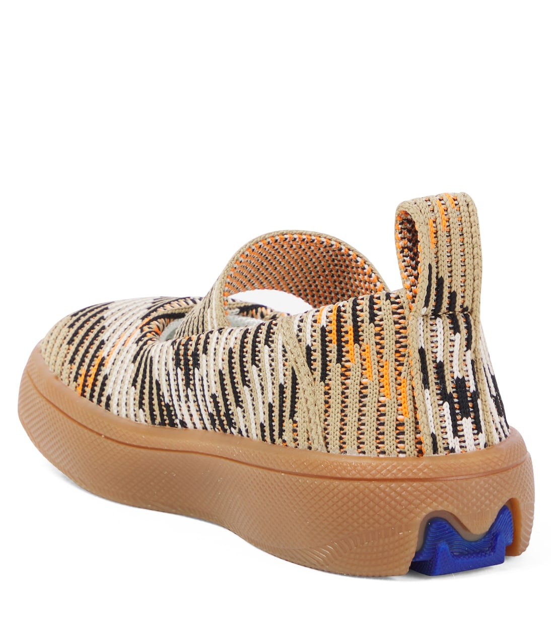 Вязаные балетки Мэри Джейн в клетку Burberry Burberry Kids, Sand Ip Check — фото 2