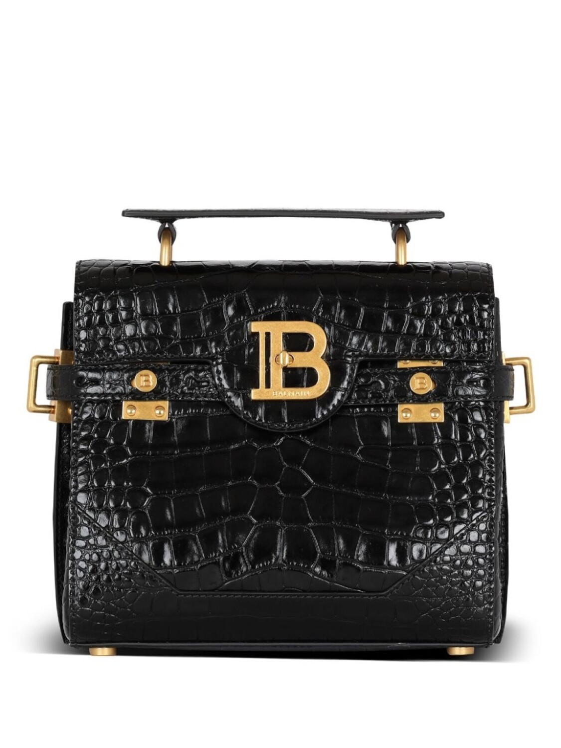 

Balmain сумка-тоут B-Buzz 23 с тиснением под крокодила, черный