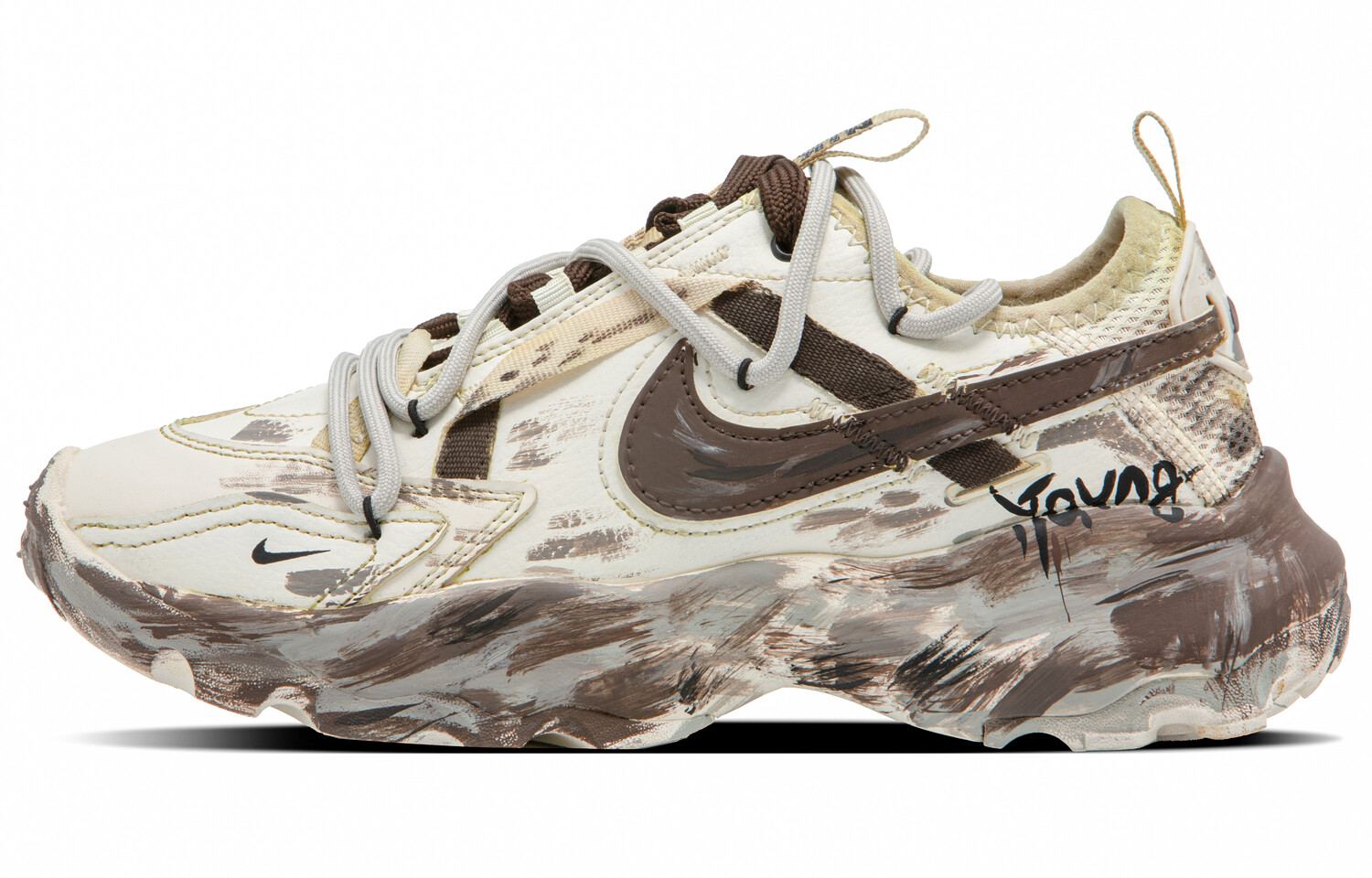 

Кроссовки Nike TC 7900 Lifestyle Shoes Women's Low-top Brown/yellow, цвет Linen