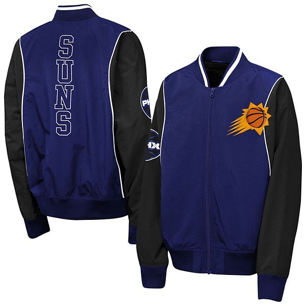 Ветровка Youth Phoenix Suns с молнией, фиолетовая/черная Outerstuff