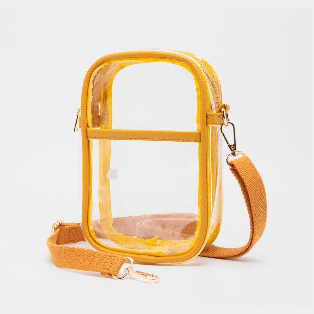 

Прозрачная прямоугольная сумка через плечо из искусственной кожи FASHNZFAB, Mustard