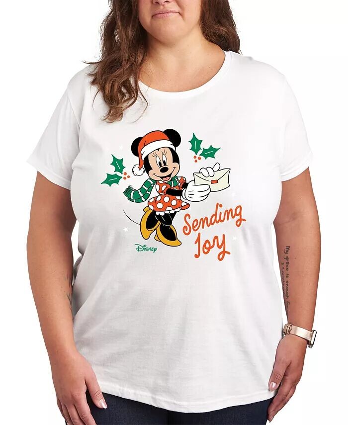 

Плюс размер Футболка с рисунком Микки Джой Disney Hybrid Apparel, белый