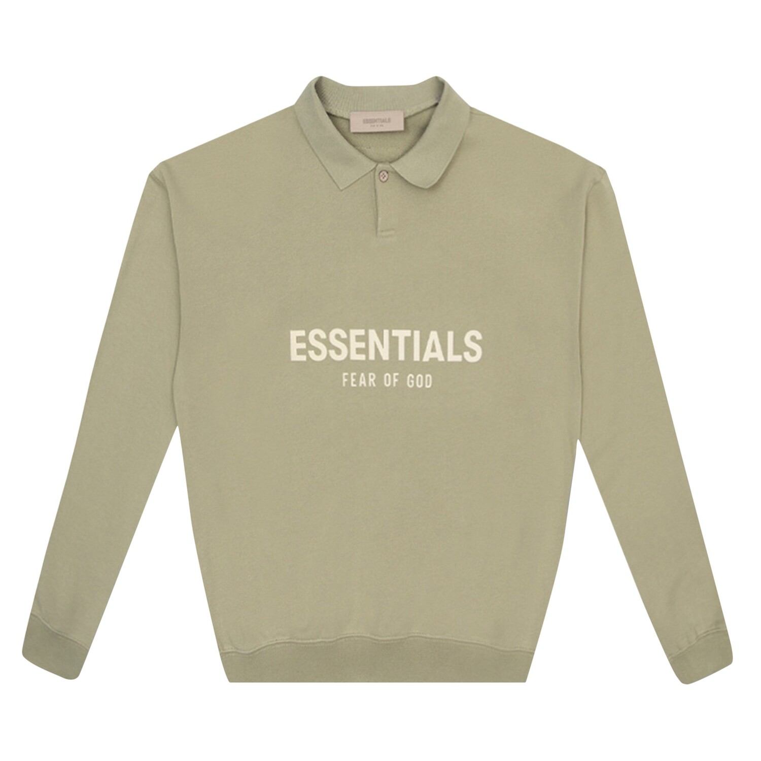 

Детская рубашка-поло с длинными рукавами Fear of God Essentials, цвет Морская пена