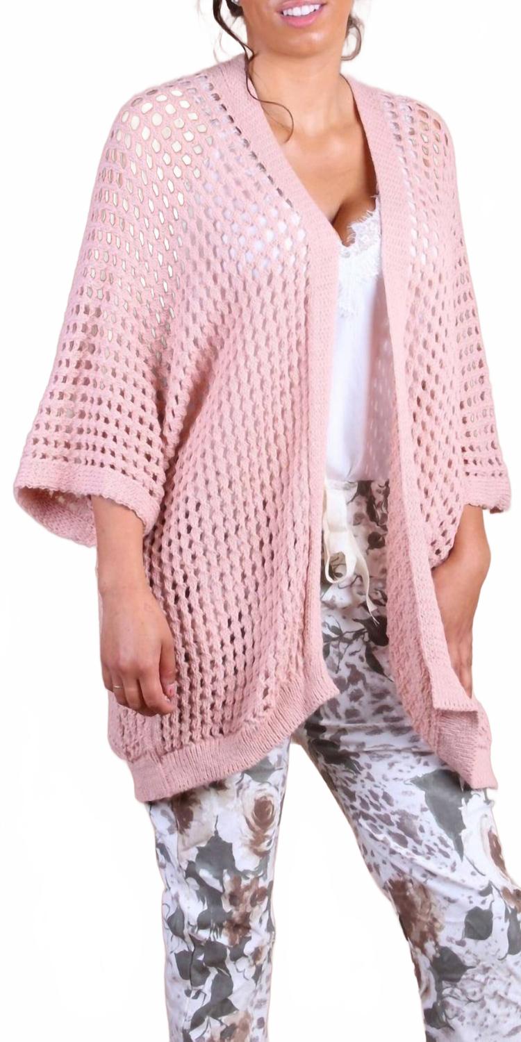 

Вязаный кардиган Romola розового цвета GIGI MODA