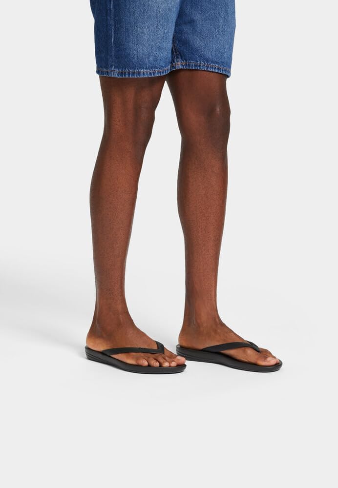 Мужские эргономичные шлепанцы FitFlop Iqushion, черный — фото 2