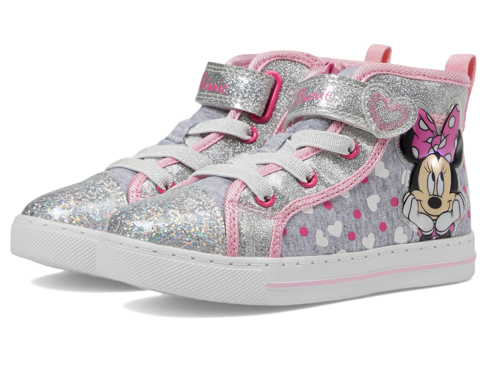 

Кроссовки Josmo Minnie High Top Sneaker, цвет Silver/Pink 1