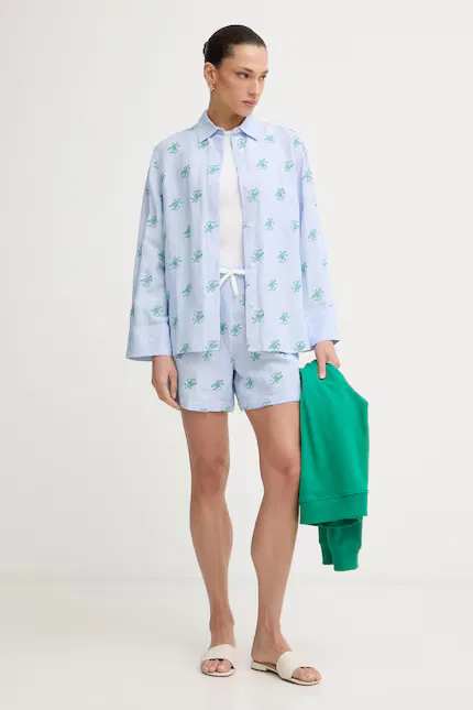 Блузка свободного кроя SUMMER Tommy Hilfiger, синий — фото 2