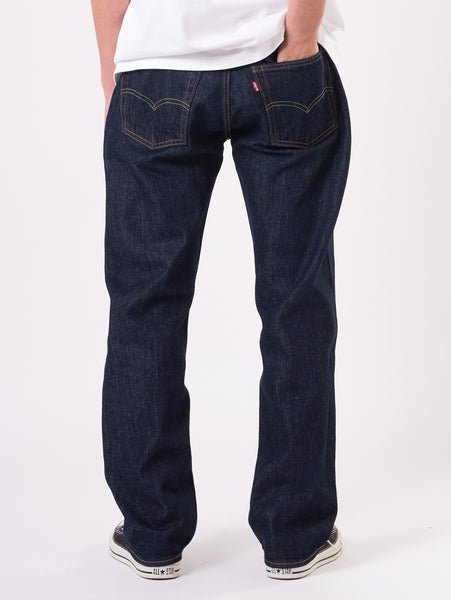 Джинсы прямого кроя 555 свободного кроя темно-синего цвета Levi's, Dark Indigo - Flat Finish — фото 3