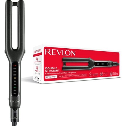 

Двойной выпрямитель для прямых волос, черный, Revlon