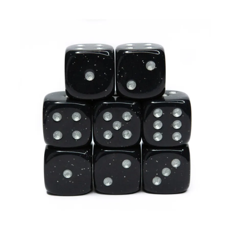 

d6 18 мм «Космическая пыль» с серебром (8), Game Dice - Opaque (Role 4 Initiative)