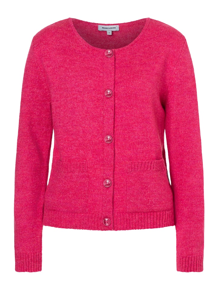 

More & More Уютный короткий кардиган розового цвета