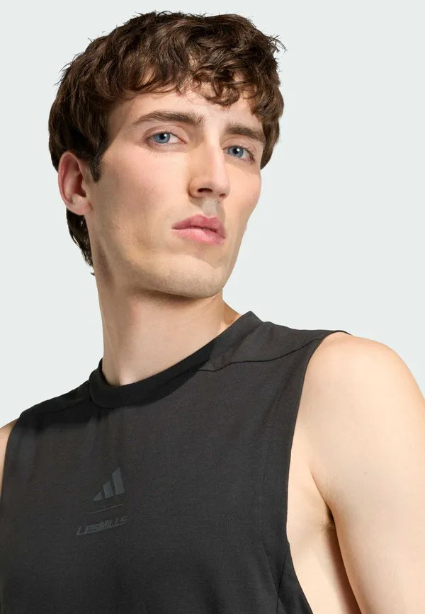 Майка с графическим принтом les mills Adidas Performance, Black Grey Six — фото 3