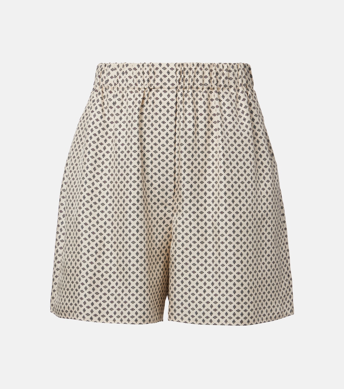 

Бермуды Angelo из шелкового твила Loro Piana, Ivory Green Red