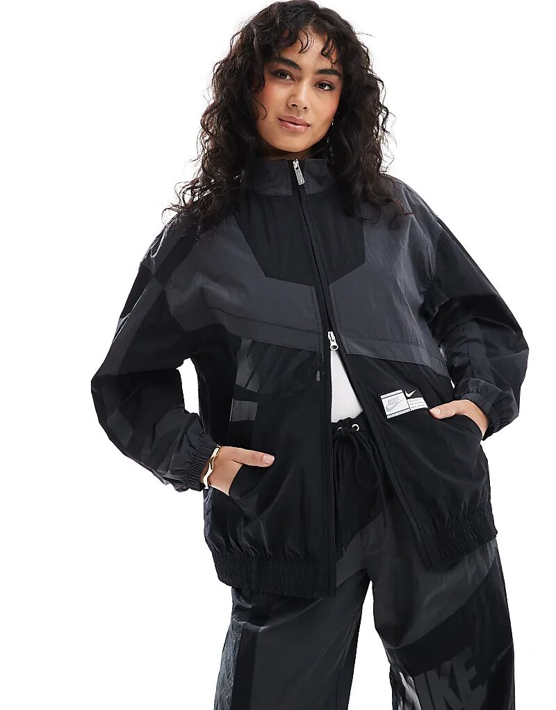 

Куртка Nike Street тканая черного и серого цветов, Черный, Куртка Nike Street тканая черного и серого цветов