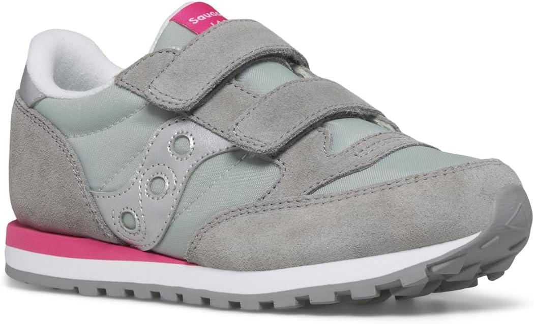 Детские кроссовки Saucony Jazz Double Hook Loop для унисекса, розовый/серый — фото 2