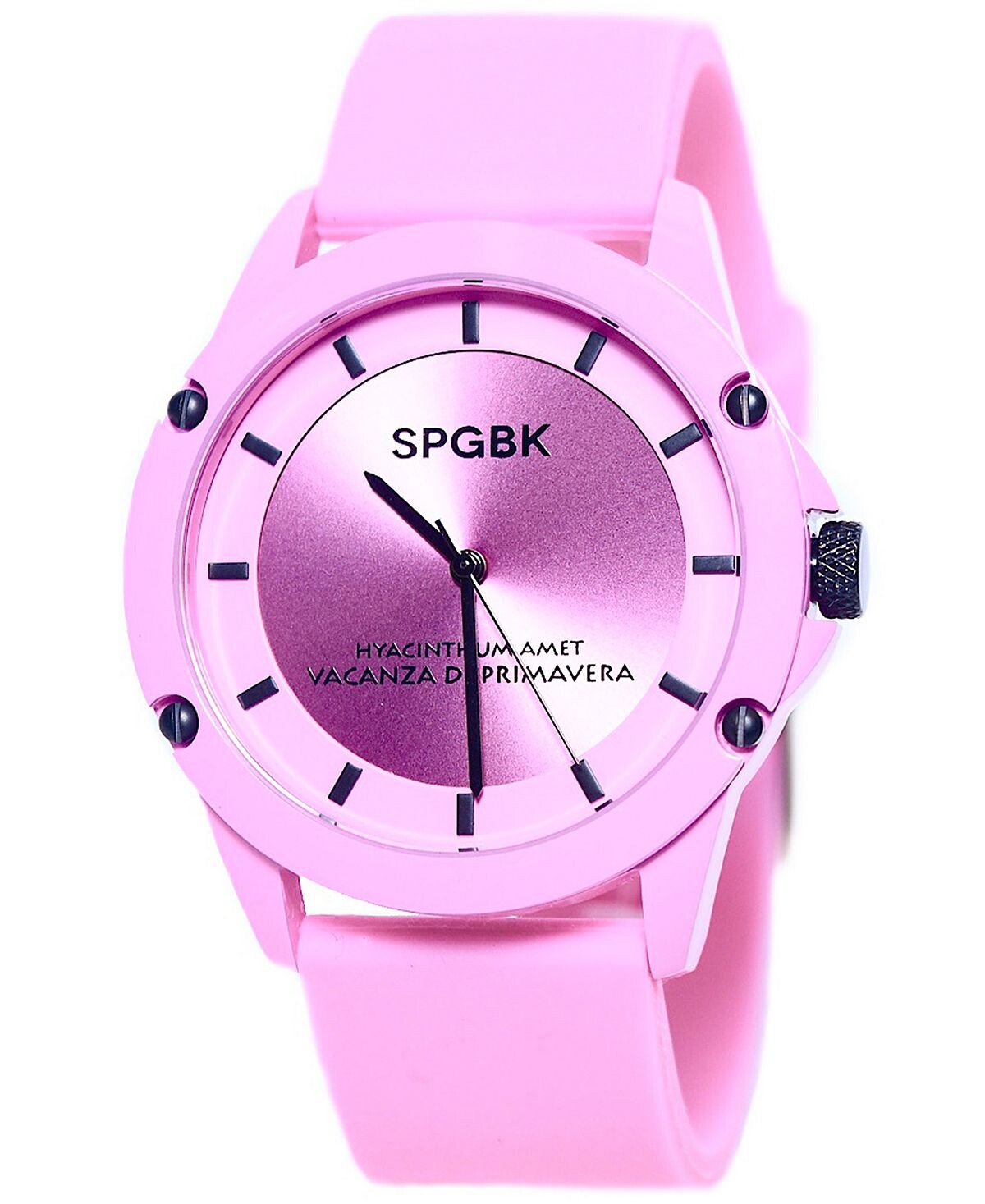 

Часы Hillendale унисекс с розовым силиконовым ремешком 44 мм SPGBK Watches