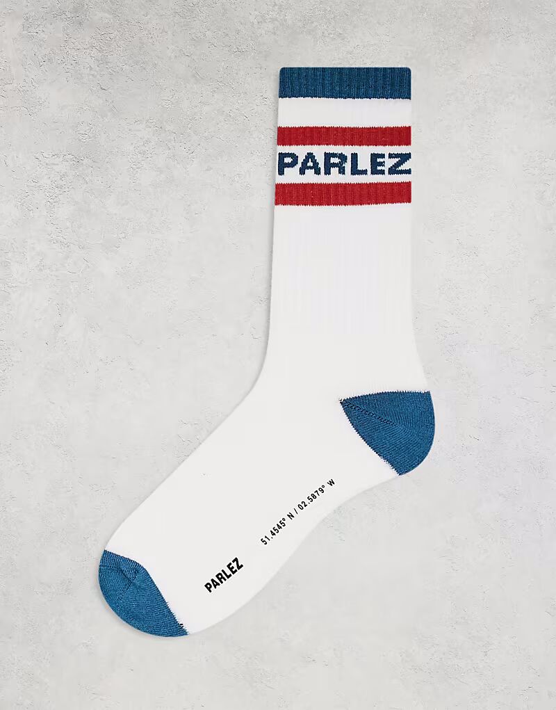 

Носки Parlez strive с контрастными полосками в светло-голубом цвете