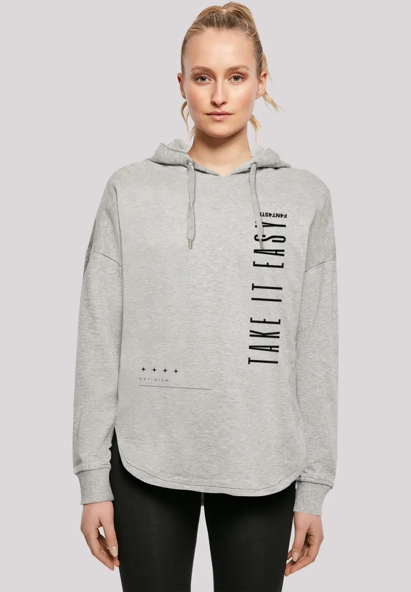 

Толстовка F4NT4STIC "Take It Easy OVERSIZE HOODIE", принт, серый