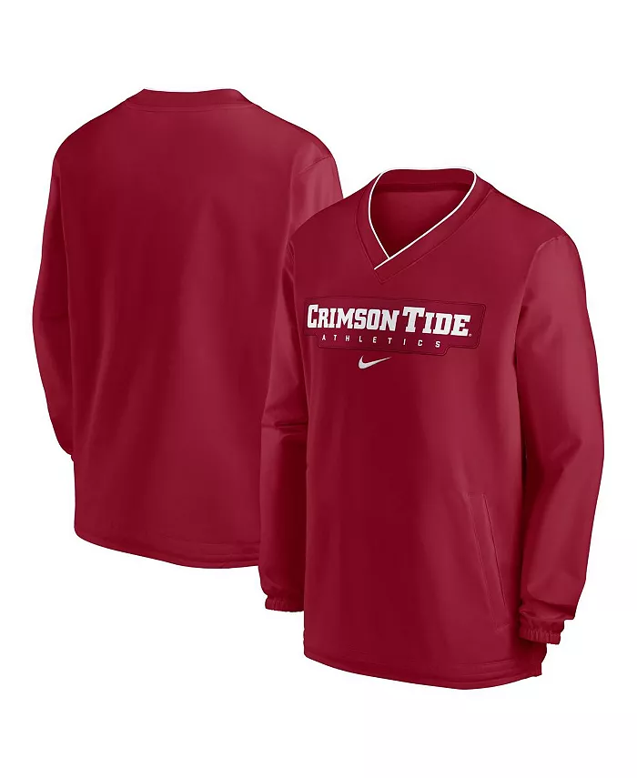 

Мужская толстовка Alabama Crimson Tide 2024 Sideline Pullover цвета малинового (красного) Nike