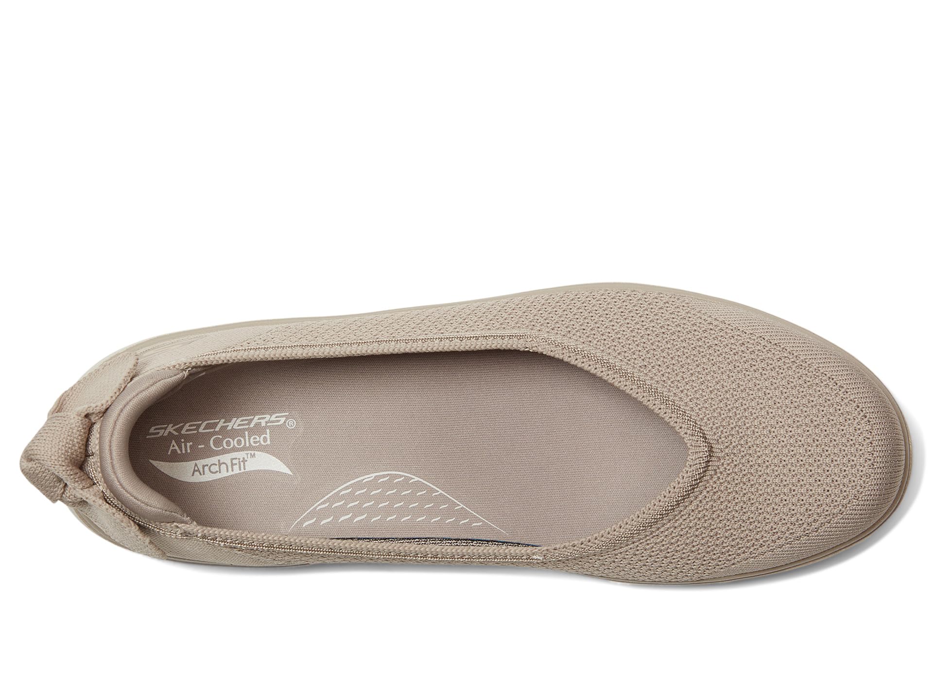 Туфли SKECHERS Performance On-The-Go Arch Fit Inspire Ballerina W/ Bow, серо-коричневый — фото 2