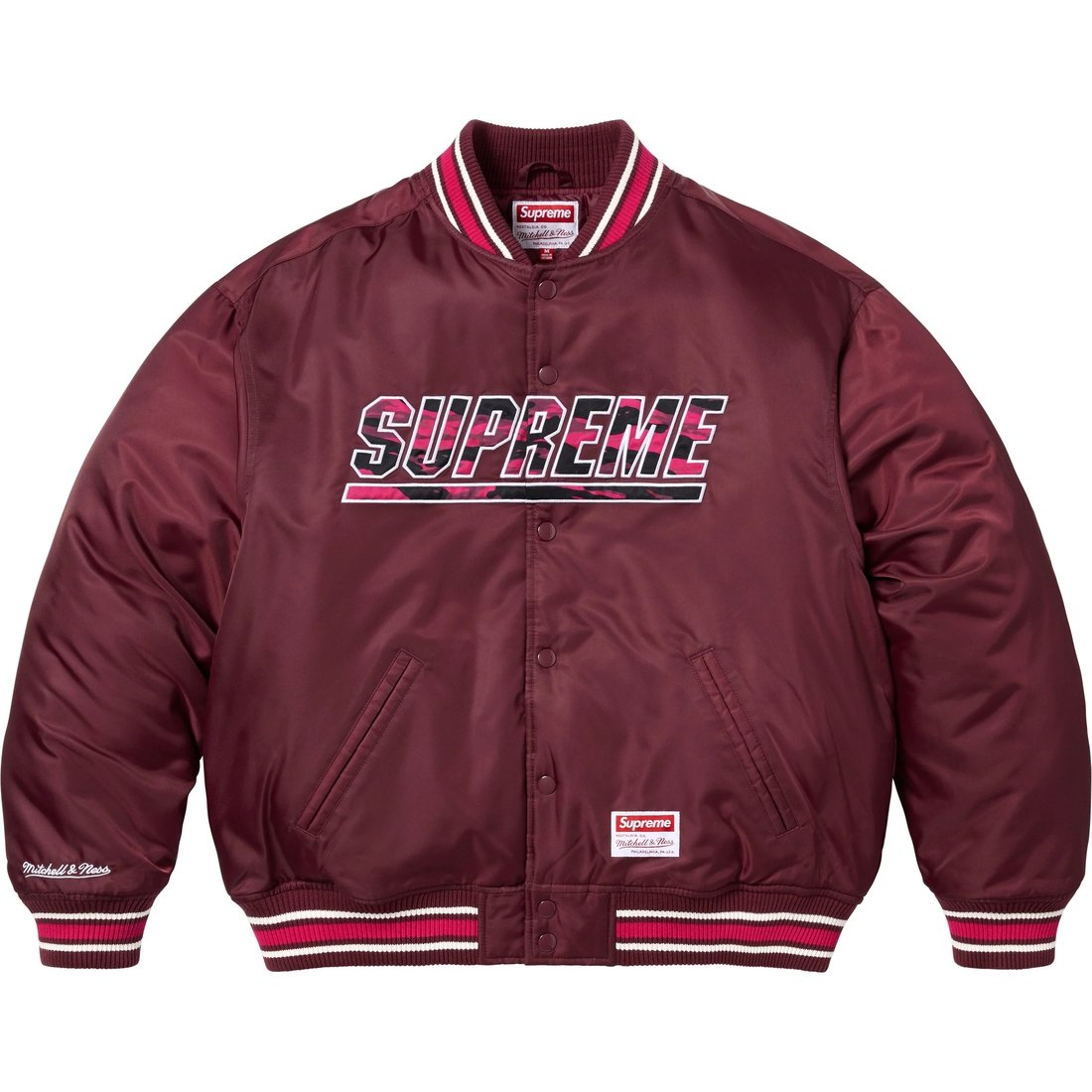 

Supreme Куртка васи с камуфляжным логотипом, Burgundy Red/Burgundy